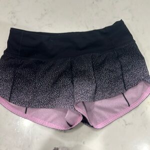 Lululemon Speed Shorts Splatter Paint